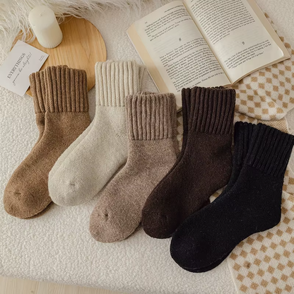 5 Pairs of Cozy Winter Socks for Women - Plush & Breathable