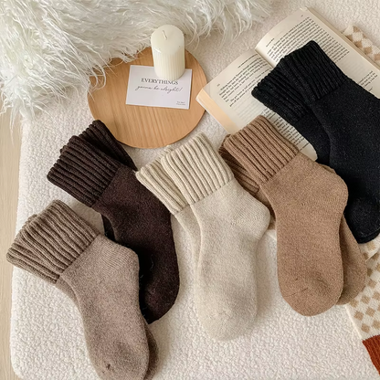 5 Pairs of Cozy Winter Socks for Women - Plush & Breathable